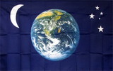 NEOPlex F-1757 Earth Moon & Stars 3X5 Flag