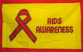 NEOPlex F-1965 Aids Awareness 3'X 5' Novelty Flag