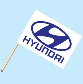 NEOPlex F-2026 Hyundai Logo 30"X 42" Flag W/Pole