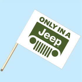 NEOPlex F-2031 Only In A Jeep 30"x 42" Flag w/Pole