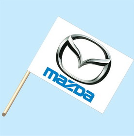 NEOPlex F-2035 Mazda Logo 30"X 42" Flag W/Pole