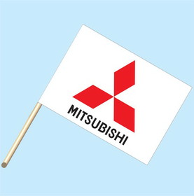 NEOPlex F-2036 Mitsubishi Logo 30"X 42" Flag W/Pole