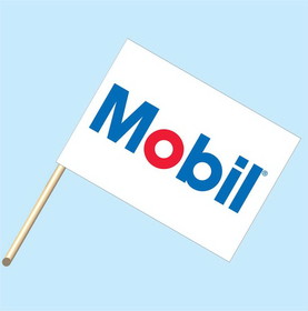 NEOPlex F-2037 Mobil Oil & Gas Logo 30"X 42" Flag W/Pole