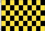 NEOPlex F-2105 Checkered Black & Yellow Poly 3'X 5' Flag