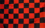 NEOPlex F-2108 Checkered Red & Black Poly 3'X 5' Flag
