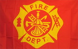 NEOPlex F-2176 Fire Department 3'X 5' Novelty Flag