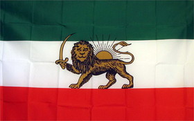 NEOPlex F-2258 Iranian Shaw W/Lion Country 3'X 5' Poly Flag