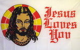 NEOPlex F-2272 Jesus Loves You Religious 3'X 5' Flag