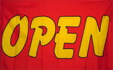 NEOPlex F-2390 Open Red/Yellow 3'X 5' Flag