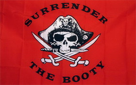 NEOPlex F-2406 Booty Patrol Red 3'X 5' Pirate Flag