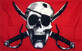 NEOPlex F-2410 Pirate Crimson 3'X 5' Flag