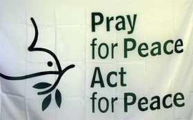 NEOPlex F-2433 Pray For Peace Religious 3'X 5' Flag