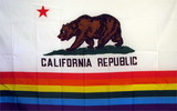 NEOPlex F-2441 Rainbow California 3'X 5' Novelty Flag