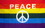 NEOPlex F-2446 Rainbow Peace Sign 3'X 5' Novelty Flag
