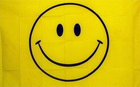 NEOPlex F-2506 Yellow Smiley Face 3'X 5' Novelty Flag