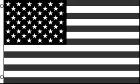 NEOPlex F-2728 Usa Flag Black And White Poly 3' X 5' Flag