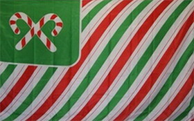 NEOPlex F-2739 Christmas Usa Candy Canes & Stripes 3' X 5' Flag
