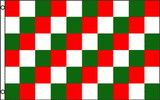 NEOPlex F-2751 Red White And Green Checkered Poly 3' X 5' Flag