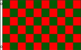 NEOPlex F-2806 Checkered Red And Green Poly 3' X 5' Flag