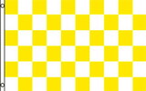NEOPlex F-2808 Checkered Yellow And White Poly 3' X 5' Flag