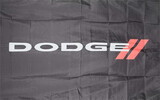 NEOPlex F-2854 Dodge Auto Logo Blk W/ Words 3'X5' Poly Flag
