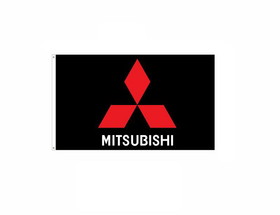 NEOPlex F-8112 Mitsubishi Automotive Logo Black 3'x 5' Flag