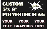 NEOPlex F-8988 Custom Print 5'X 8' Flag Single Sided