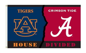 NEOPlex K95245 Alabama Crimson Tide/Auburn Tigers House Divided 3'X 5' College Flag