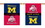 NEOPlex K96553 Michigan Wolverines/Ohio State House Divided 28"X 40" Banner