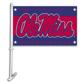 NEOPlex K97016 Ole Miss Rebels Double Sided Car Flag