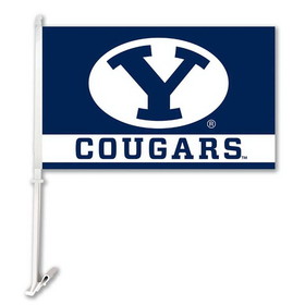 NEOPlex K97083 Brigham Young Cougars Double Sided Car Flag