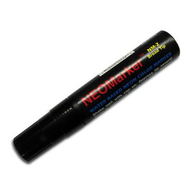NEOPlex NM-2BK Black Neon 1/2" Wide Tip Waterproof Marker