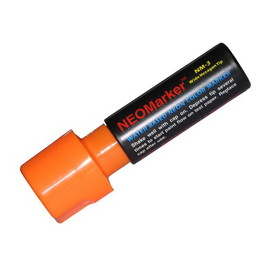 NEOPlex NM-3OR Orange Extra Wide 1 1/4" Tip Waterproof Markers