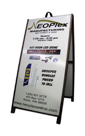 NEOPlex NS-2444-PO 48" Hardwood A-Frame - Custom Posters