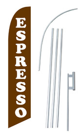 NEOPlex SW10001-4DLX-SGS Espresso Windless Swooper Flag Kit