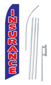 NEOPlex SW10005-4PL-SGS Insurance Blue W/Red Swooper Flag Kit