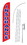 NEOPlex SW10013-4DLX-SGS Insurance Red W/Blue Windless Swooper Flag Kit