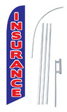 NEOPlex SW10014-4DLX-SGS Insurance Blue W/Red Windless Swooper Flag Kit