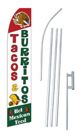 NEOPlex SW10021-4PL-SGS Tacos & Burritos Swooper Flag Kit