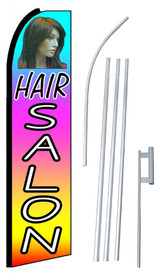 NEOPlex SW10136-4PL-SGS Hair Salon Multi Color Swooper Flag Kit