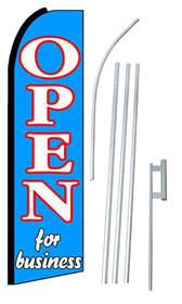 NEOPlex SW10163-4PL-SGS Open For Business Swooper Flag Kit