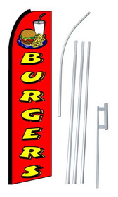 NEOPlex SW10278-4PL-SGS Burgers Red Swooper Flag Kit