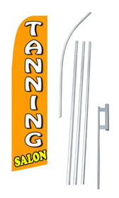NEOPlex SW10292-4PL-SGS Tanning Salon Orange Swooper Flag Kit