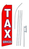 NEOPlex SW10299-4PL-SGS Tax Services Red White Swooper Flag Kit