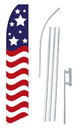 NEOPlex SW10395-4PL-SGS Red White Blue Stars & Stripes Swooper Flag Kit