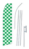 NEOPlex SW10397-4PL-SGS Green & White Checkered Swooper Flag Kit