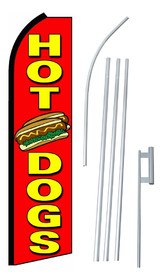 NEOPlex SW10454-4PL-SGS Hot Dogs Red Swooper Flag Kit