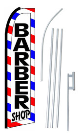 NEOPlex SW10457-4PL-SGS Barber Shop Striped Swooper Flag Kit