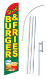 NEOPlex SW10475-4DLX-SGS Special Burger & Fries Windless Swooper Flag Kit