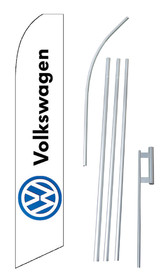 NEOPlex SW10524-4PL-SGS Volkswagen White Swooper Flag Kit